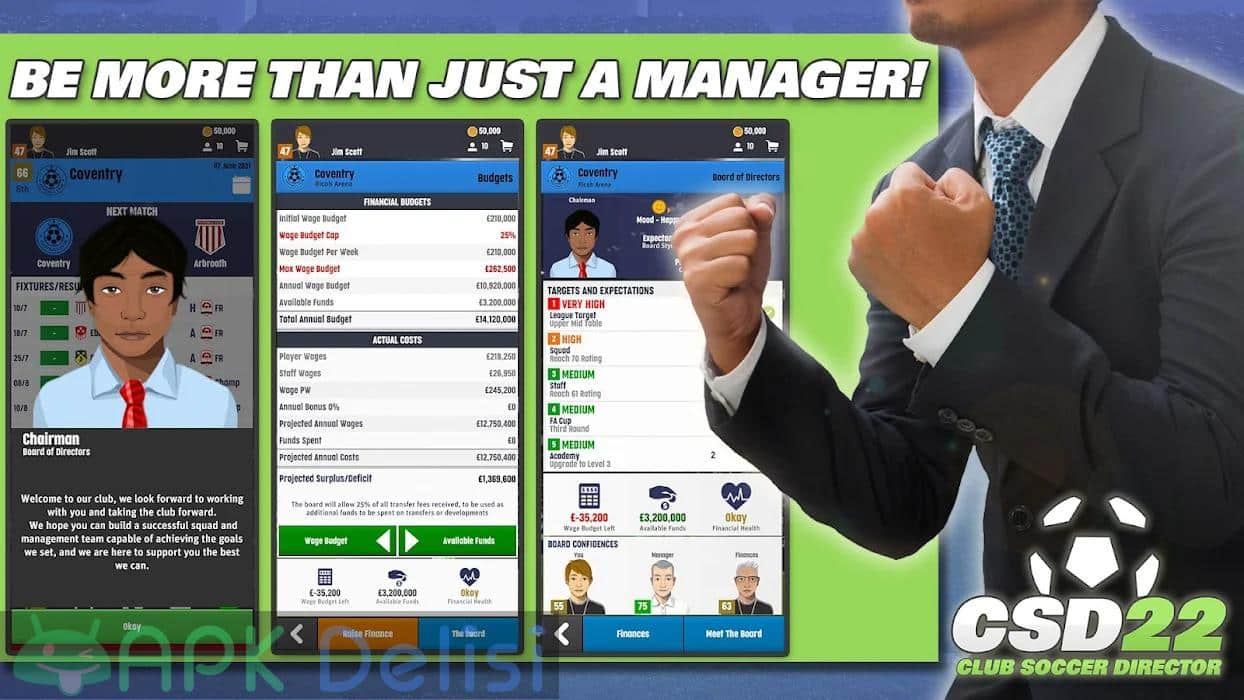 Club Soccer Director 2022 v2.0.2 MOD APK — PARA HİLELİ 3