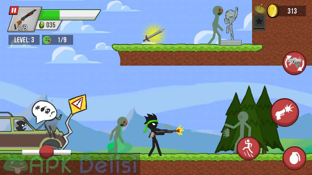 Stickman vs Zombies v1.5.10 MOD APK — ALIŞVERİŞ HİLELİ 1